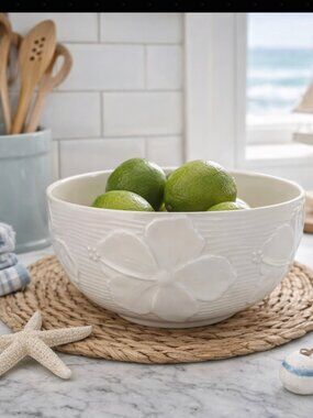 Beachly - The Island Bloom Hibiscus Ceramic Bowl